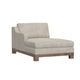 Sama 67" Left Chaise, Accent Pillow, Brown Pine Wood, White by Casagear Home