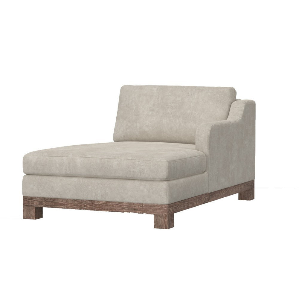 Sama 67’’ Left Chaise Accent Pillow Brown Pine Wood White by Casagear Home