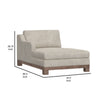 Sama 67’’ Left Chaise Accent Pillow Brown Pine Wood White by Casagear Home