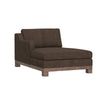 Sama 67" Left Chaise, Accent Pillow, Brown Fabric, Pine Wood by Casagear Home