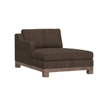 Sama 67" Left Chaise, Accent Pillow, Brown Fabric, Pine Wood by Casagear Home
