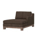 Sama 67’’ Left Chaise Accent Pillow Brown Fabric Pine Wood by Casagear Home
