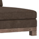 Sama 67’’ Left Chaise Accent Pillow Brown Fabric Pine Wood by Casagear Home