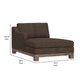 Sama 67’’ Left Chaise Accent Pillow Brown Fabric Pine Wood by Casagear Home