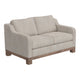 Sama 60" Loveseat, 2 Accent Pillows, White Fabric, Pine Wood by Casagear Home