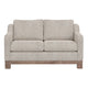 Sama 60’’ Loveseat 2 Accent Pillows White Fabric Pine Wood by Casagear Home