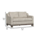 Sama 60’’ Loveseat 2 Accent Pillows White Fabric Pine Wood by Casagear Home