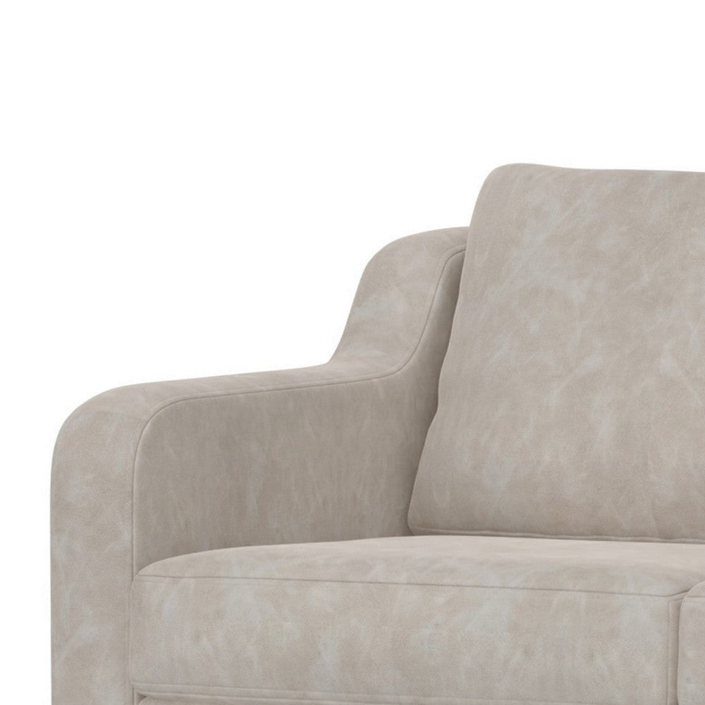 Sama 56’’ Right Arm Loveseat 2 Pillows Solid Wood White by Casagear Home