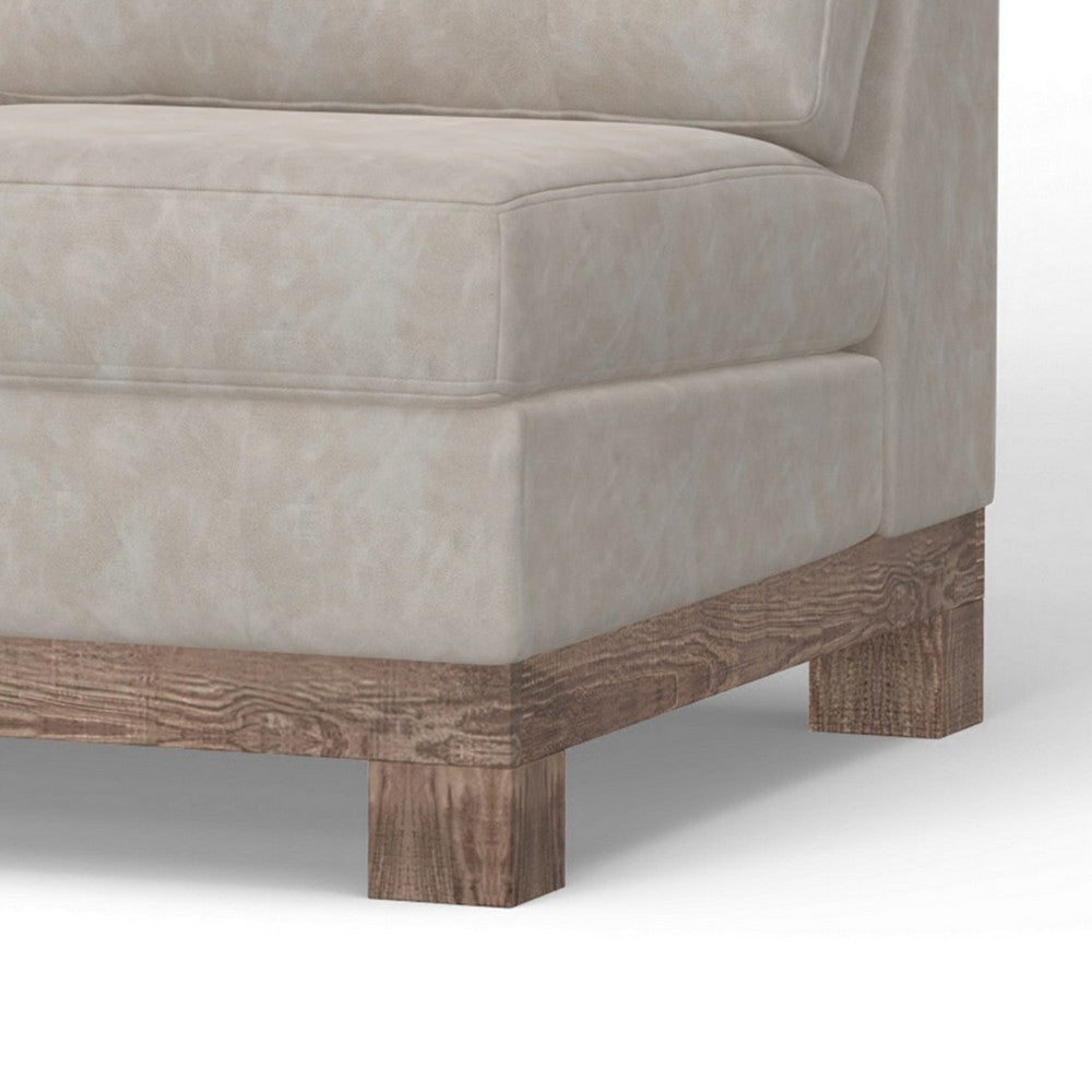 Sama 56’’ Right Arm Loveseat 2 Pillows Solid Wood White by Casagear Home