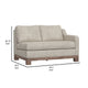 Sama 56’’ Right Arm Loveseat 2 Pillows Solid Wood White by Casagear Home