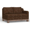 Sama 56" Right Arm Loveseat, 2 Pillows, Solid Wood, Brown by Casagear Home