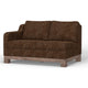 Sama 56’’ Right Arm Loveseat 2 Pillows Solid Wood Brown by Casagear Home