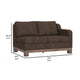 Sama 56’’ Right Arm Loveseat 2 Pillows Solid Wood Brown by Casagear Home