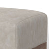 Sama Ottoman 28’’ Square Solid Pine Wood White Fabric by Casagear Home