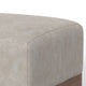 Sama Ottoman 28’’ Square Solid Pine Wood White Fabric by Casagear Home