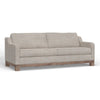 Sama 91" Sofa, 2 Accent Pillows, Solid Pine Wood, White by Casagear Home