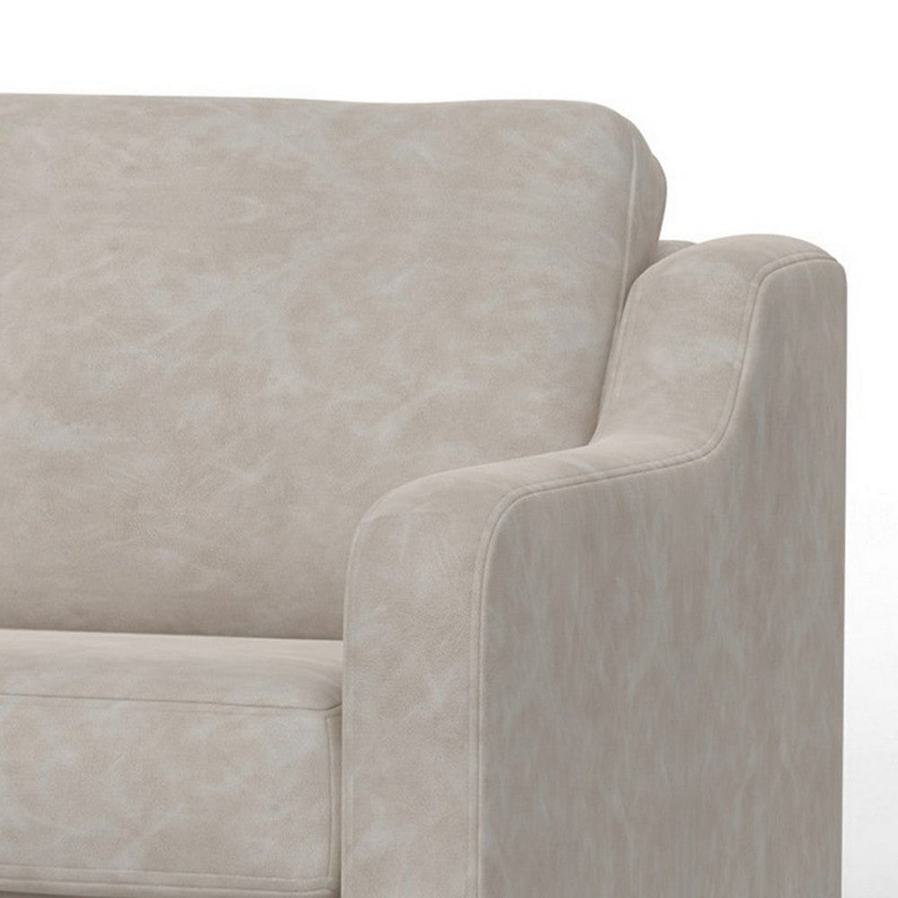 Sama 91’’ Sofa 2 Accent Pillows Solid Pine Wood White by Casagear Home