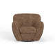 Esis Swivel Accent Armchair Plush Rich Brown Faux Leather by Casagear Home BM324122