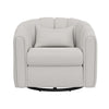 Vira Swivel Accent Armchair Cream Channel Tufted Back by Casagear Home