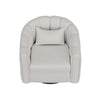 Vira Swivel Accent Armchair Cream Channel Tufted Back by Casagear Home