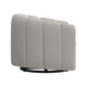 Vira Swivel Accent Armchair Cream Channel Tufted Back by Casagear Home