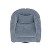 Vira Swivel Accent Armchair Blue Channel Tufted Back by Casagear Home