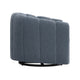 Vira Swivel Accent Armchair Blue Channel Tufted Back by Casagear Home