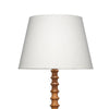 Dio 31’’ Table Lamp White Slub Drum Shade Brown Turned Base by Casagear Home