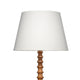 Dio 31’’ Table Lamp White Slub Drum Shade Brown Turned Base by Casagear Home