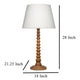 Dio 31’’ Table Lamp White Slub Drum Shade Brown Turned Base by Casagear Home