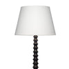 Dio 31’’ Table Lamp White Slub Drum Shade Black Turned Base by Casagear Home