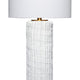 Mena 28’’ Table Lamp Drum Shade Grid Pattern White Base by Casagear Home BM324129