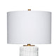 Mena 28’’ Table Lamp Drum Shade Grid Pattern White Base by Casagear Home BM324129