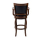 Hugo Swivel Barstool Chair Black Faux Leather 34’’ Extra Tall Seat BM324183