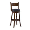 Milo Swivel Barstool Chair Black Faux Leather 34’’ Extra Tall Seat BM324184