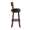 Milo Swivel Barstool Chair Black Faux Leather 34’’ Extra Tall Seat BM324184