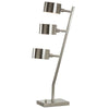 30’’ Table Lamp Stackable 3 Task Light Metal Shades Nickel Silver BM324186