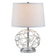 24’’ Table Lamp Silver Geometric Globe Base Empire Shade By Casagear Home BM324187