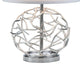 24’’ Table Lamp Silver Geometric Globe Base Empire Shade By Casagear Home BM324187
