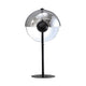 24’’ Table Lamp Round Orb Glass Metal Shade Black By Casagear Home BM324188