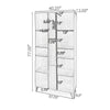 Accent Bookcase Cabinet, Cube Decor Shelves, Gray, Taupe, and Black