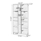 Accent Bookcase Cabinet, Cube Decor Shelves, Gray, Taupe, and Black