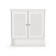 Wall Mount Bathroom Cabinet 2 Mirror Doors Open Shelf White Chrome BM324191