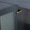 Bathroom Single Vanity Base, 6 Drawers, 2 Center Doors, 49" Gray Wood