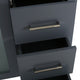 Bathroom Single Vanity Base, 6 Drawers, 2 Center Doors, 49" Gray Wood