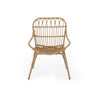 Hexy Outdoor Accent Chair Set of 2, Boho Style Faux Rattan Woven Brown