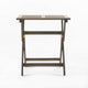 Remi 3pc Outdoor Foldable Dining Table Set, 2 Chairs, Gray Acacia Wood