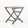 Remi 3pc Outdoor Foldable Dining Table Set, 2 Chairs, Gray Acacia Wood
