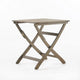 Remi 3pc Outdoor Foldable Dining Table Set, 2 Chairs, Gray Acacia Wood
