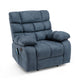 Zoi Power Recliner Chair, 5 Massage Modes, Pillow Tufted Gray Fabric